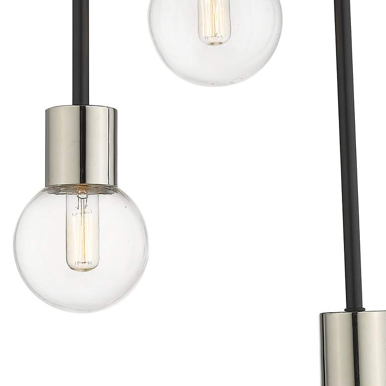 Image 4 Neutra by Z-Lite Matte Black + Polished Nickel 3 Light Chandelier more views