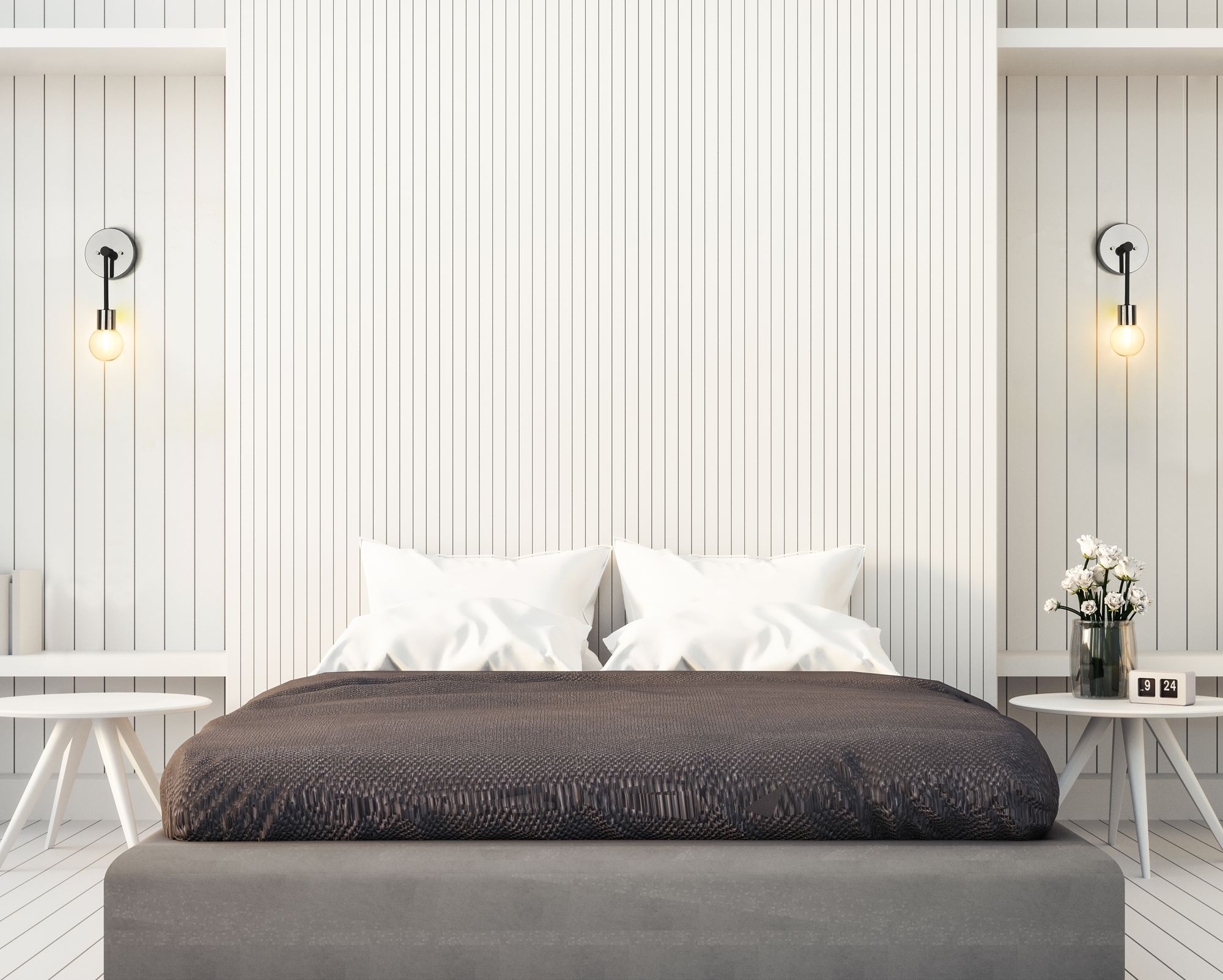 Image 3 Neutra by Z-Lite Matte Black + Polished Nickel 6 inch 1 Light Wall Sconce more views