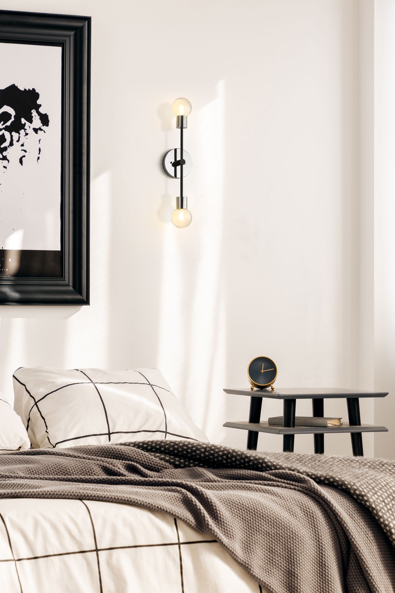 Image 4 Neutra by Z-Lite Matte Black + Polished Nickel 6 inch 2 Light Wall Sconce more views