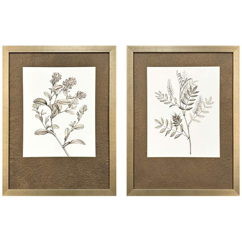 Image 1 Neutral Botanical I 25"W x 33"H Framed Art Set of 2