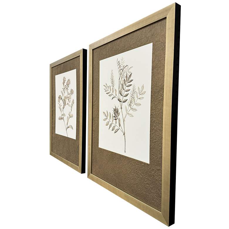 Image 2 Neutral Botanical I 25"W x 33"H Framed Art Set of 2 more views