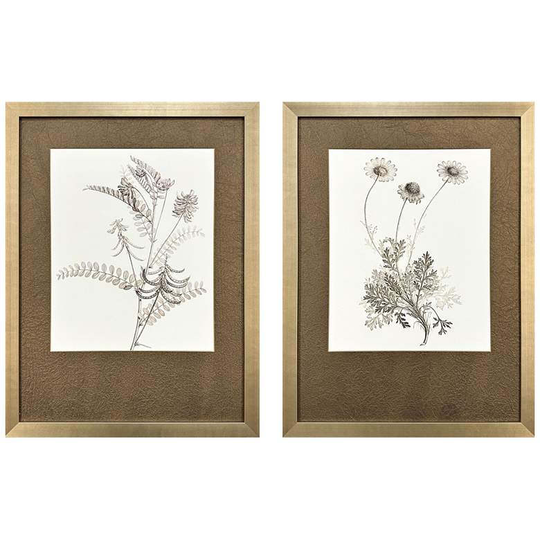 Image 1 Neutral Botanical II 25"W x 33"H Framed Art Set of 2