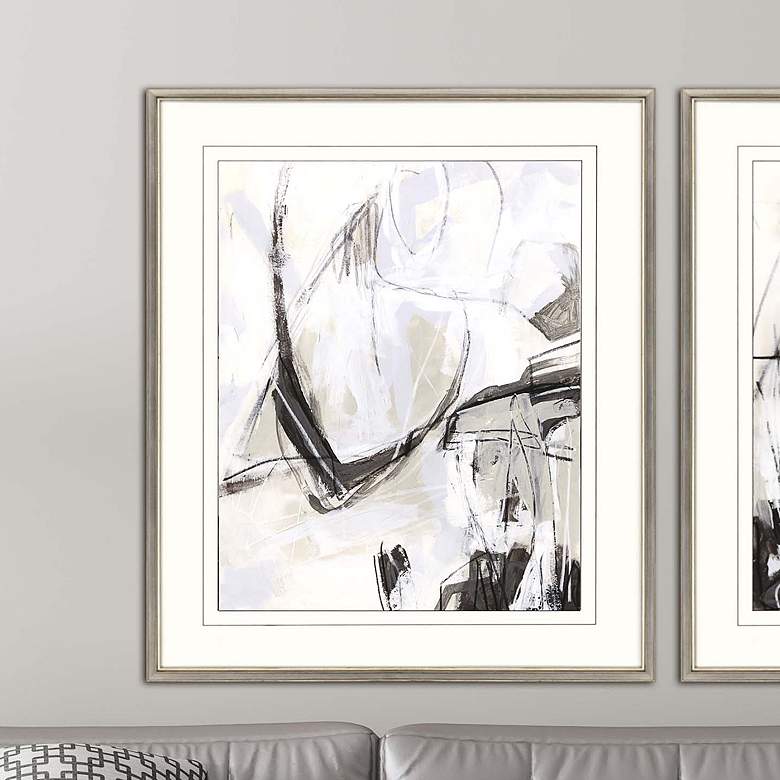 Image 1 Neutral Boundary I 40 inch High Framed Giclee Wall Art