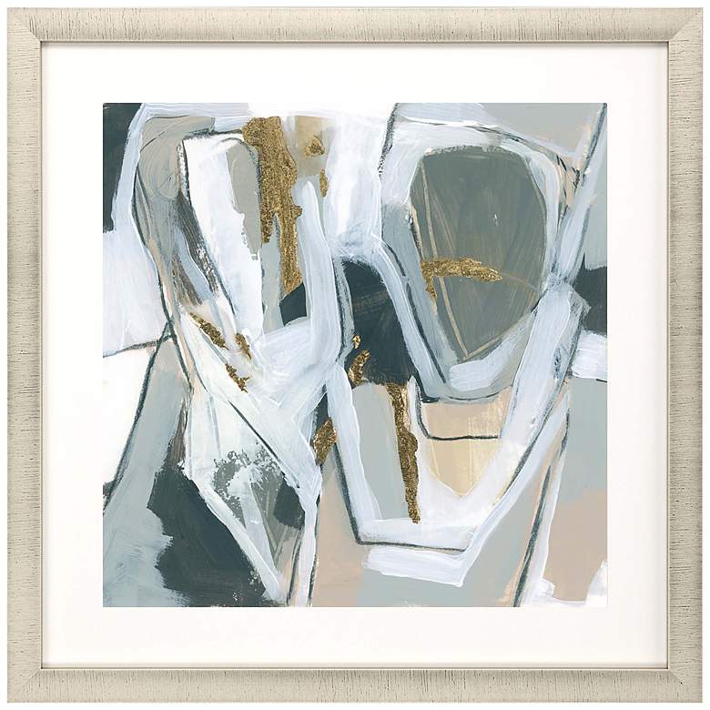 Image 3 Neutral Echoes I 33 inch Square Giclee Framed Wall Art