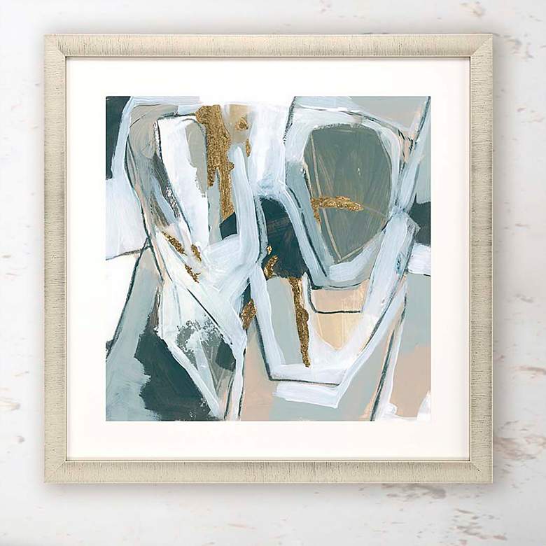 Image 2 Neutral Echoes I 33 inch Square Giclee Framed Wall Art