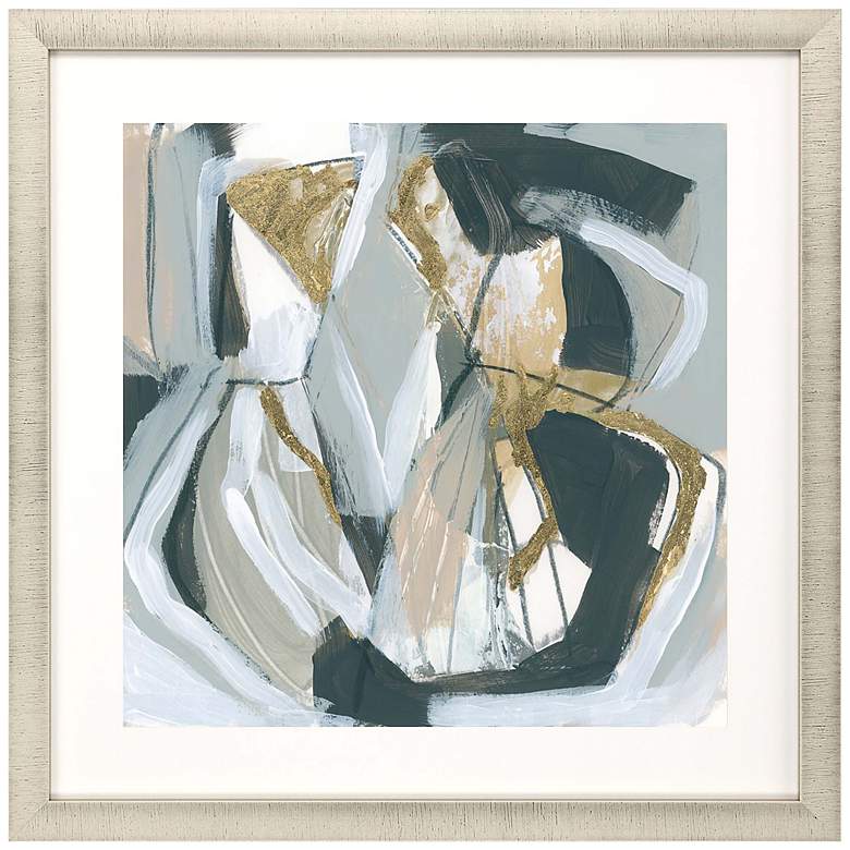 Image 3 Neutral Echoes II 33" Square Giclee Framed Wall Art