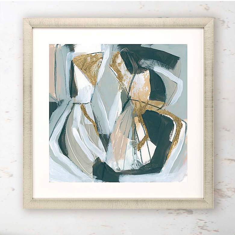 Image 2 Neutral Echoes II 33" Square Giclee Framed Wall Art