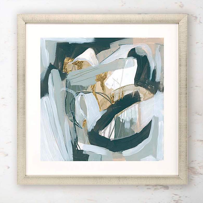 Image 2 Neutral Echoes III 33" Square Giclee Framed Wall Art