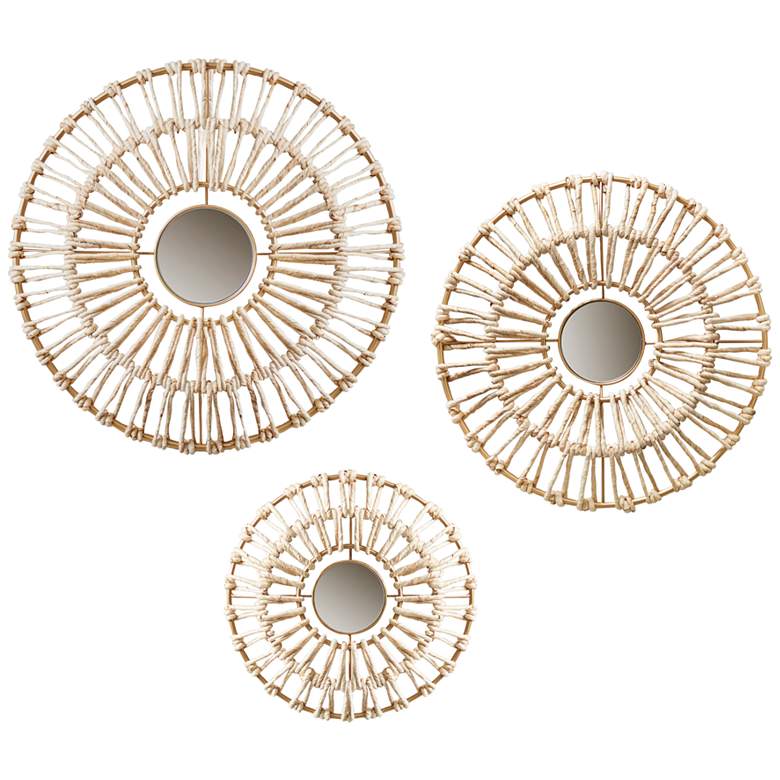 Image 2 Neutral Ella Corn Leaves 3-Piece Metal Wall Art Set