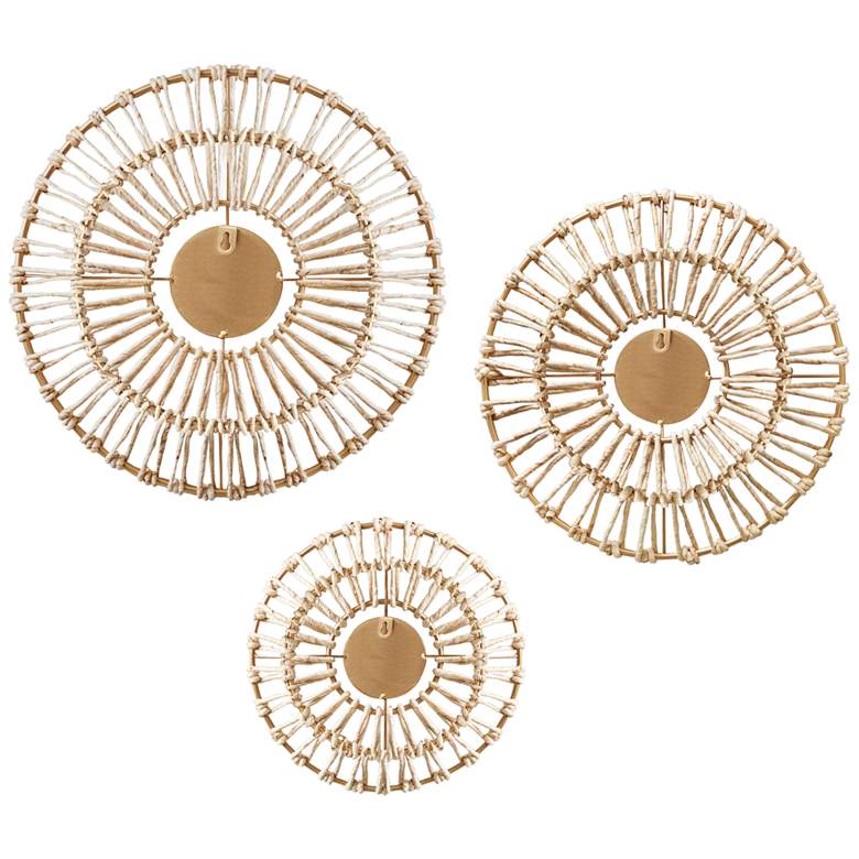 Image 5 Neutral Ella Corn Leaves 3-Piece Metal Wall Art Set more views