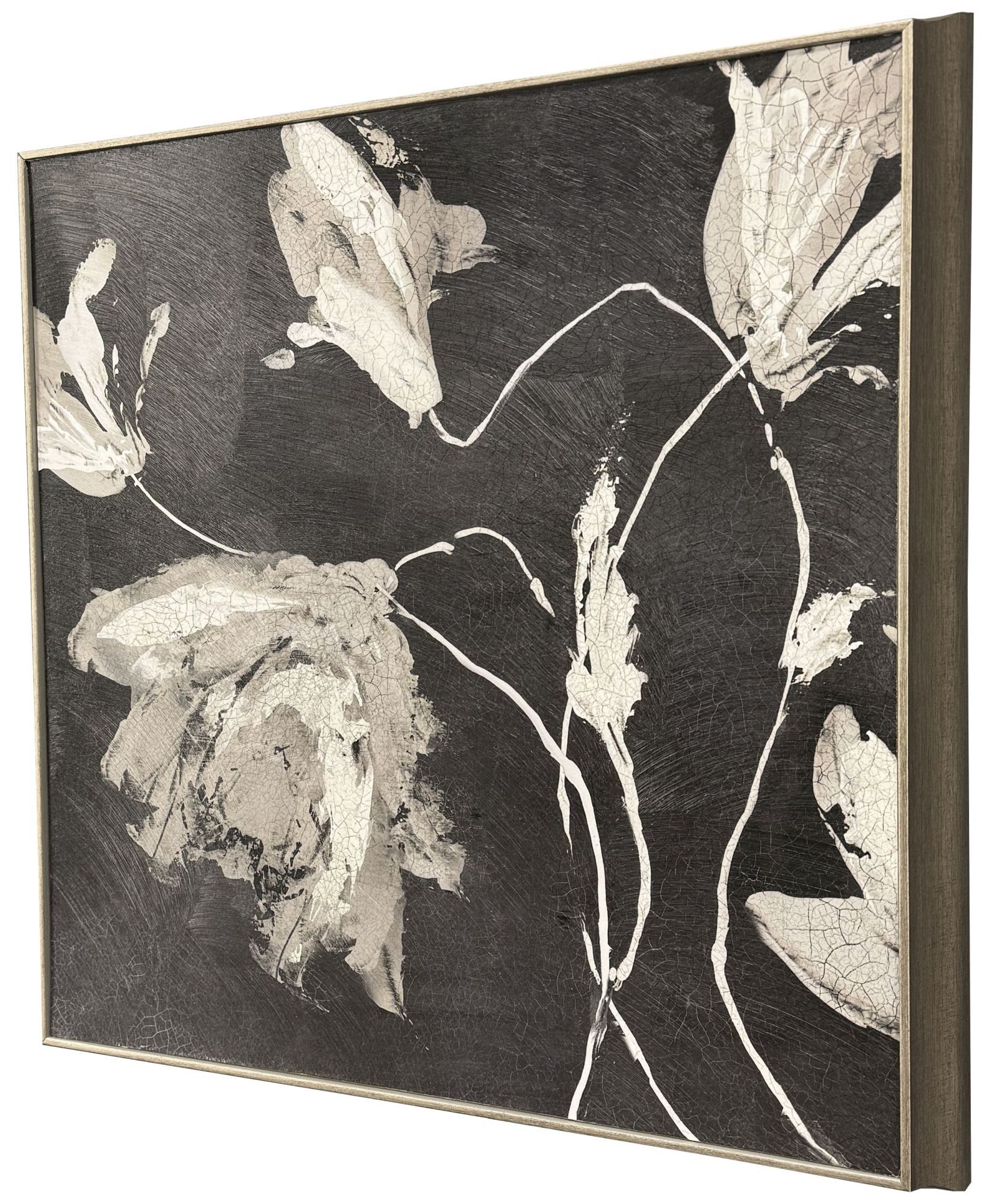 Image 2 Neutral Flora I 25"W x 25"H Transitional Non-Glass Framed Art more views