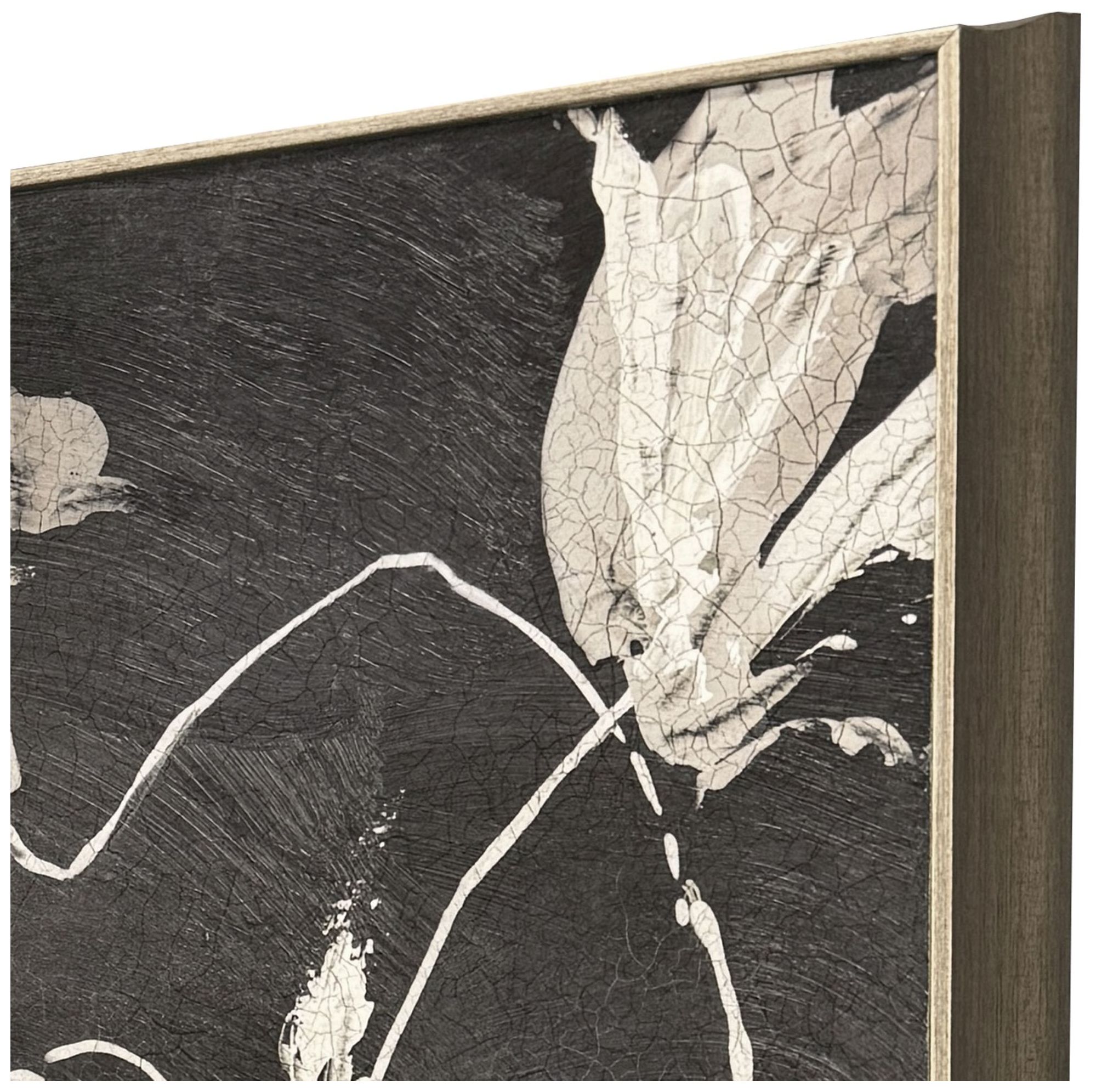 Image 3 Neutral Flora I 25"W x 25"H Transitional Non-Glass Framed Art more views