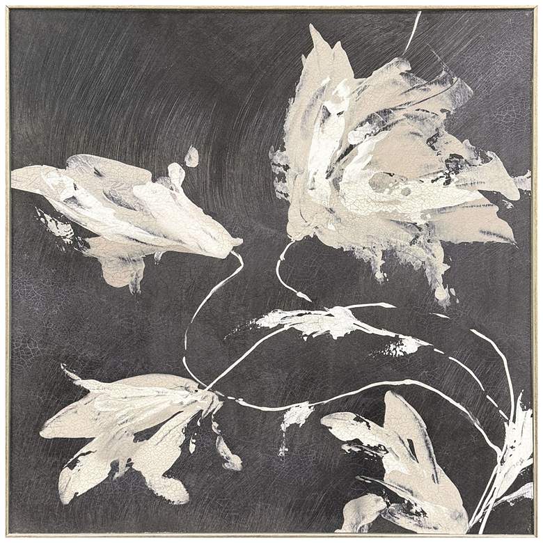 Image 1 Neutral Flora II 25"W x 25"H Transitional Non-Glass Framed Art
