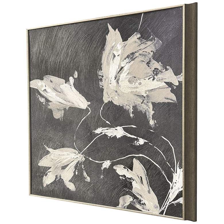 Image 2 Neutral Flora II 25"W x 25"H Transitional Non-Glass Framed Art more views