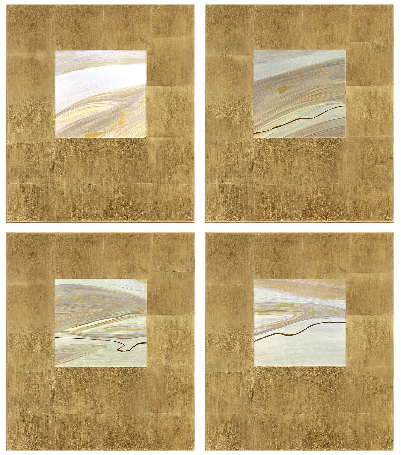 Image 2 Neutral Galaxy II 20"W x 24"H Wall Sculpture - Set of 4