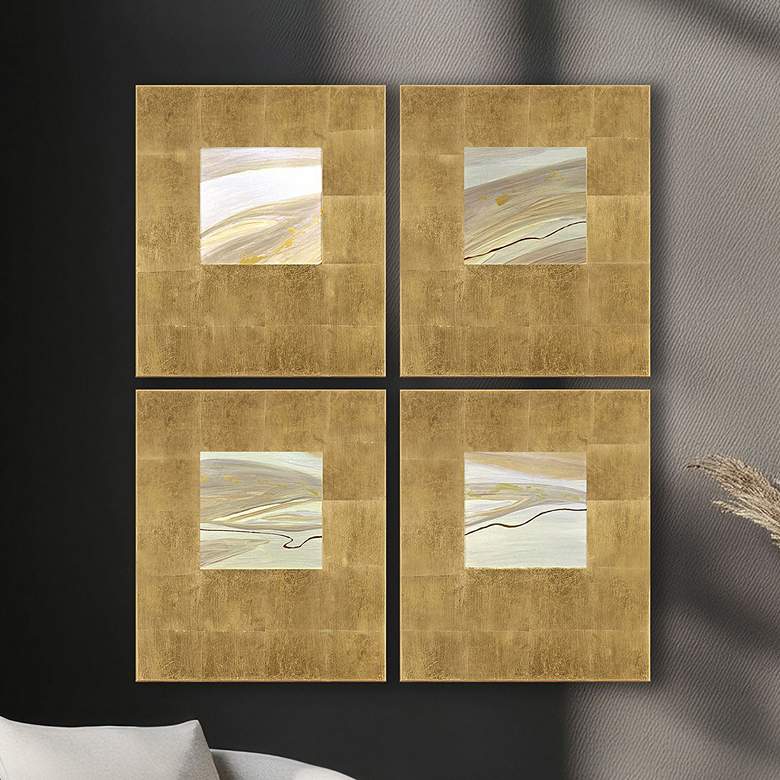 Image 1 Neutral Galaxy II 20"W x 24"H Wall Sculpture - Set of 4