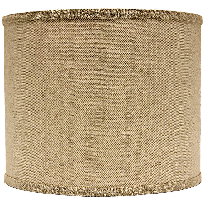 Image 1 Neutral Heavy Basket Drum Lamp Shade 16x16x13 (Spider)