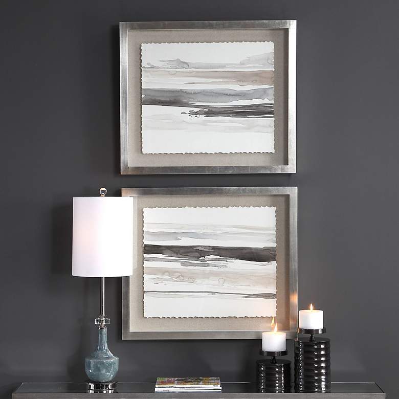 Image 1 Neutral Landscape 29 1/2" Wide 2-Piece Framed Wall Art Set