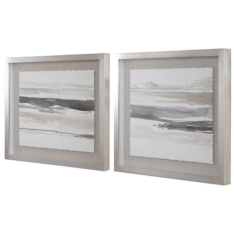 Image 3 Neutral Landscape 29 1/2 inch Wide 2-Piece Framed Wall Art Set more views