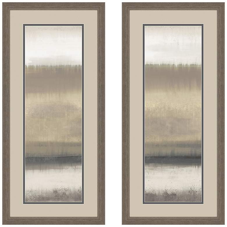 Image 3 Neutral Sandbar Panel 44" Wide 2-Piece Framed Wall Art Set