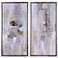 Neutral Smudge 40" High 2-Piece Framed Canvas Wall Art Set