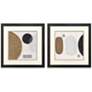 2_Neutral Stones 18"W x 18"H Framed Art - Set of 2