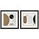 Neutral Stones 18"W x 18"H Framed Art - Set of 2