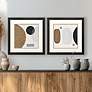 1_Neutral Stones 18"W x 18"H Framed Art - Set of 2