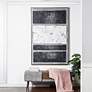 6_Neutral Whisper 39.4"W x 59"H Mixed Media Abstract Framed Canvas  more views