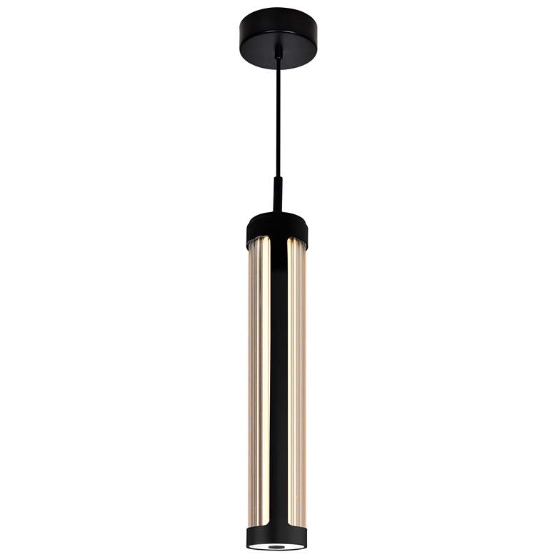 Image 1 Neva 3 in LED Integrated Black Pendant