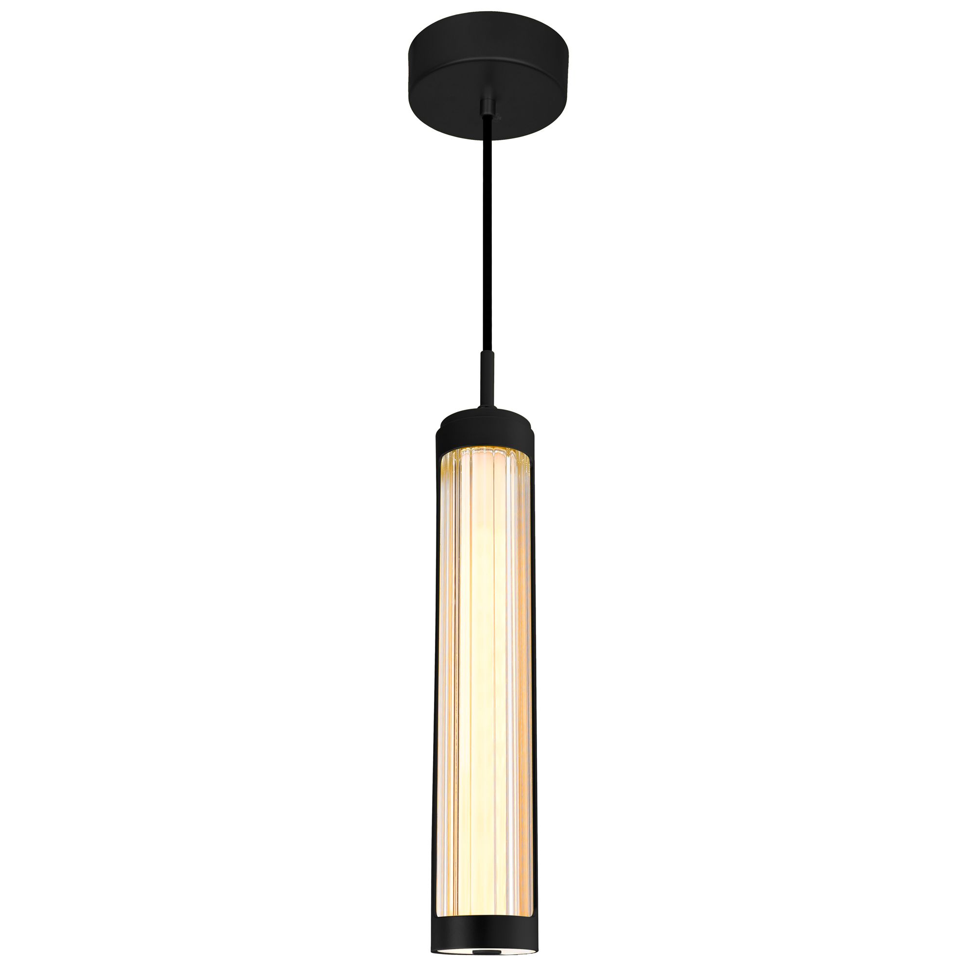 Image 2 Neva 3 in LED Integrated Black Pendant more views