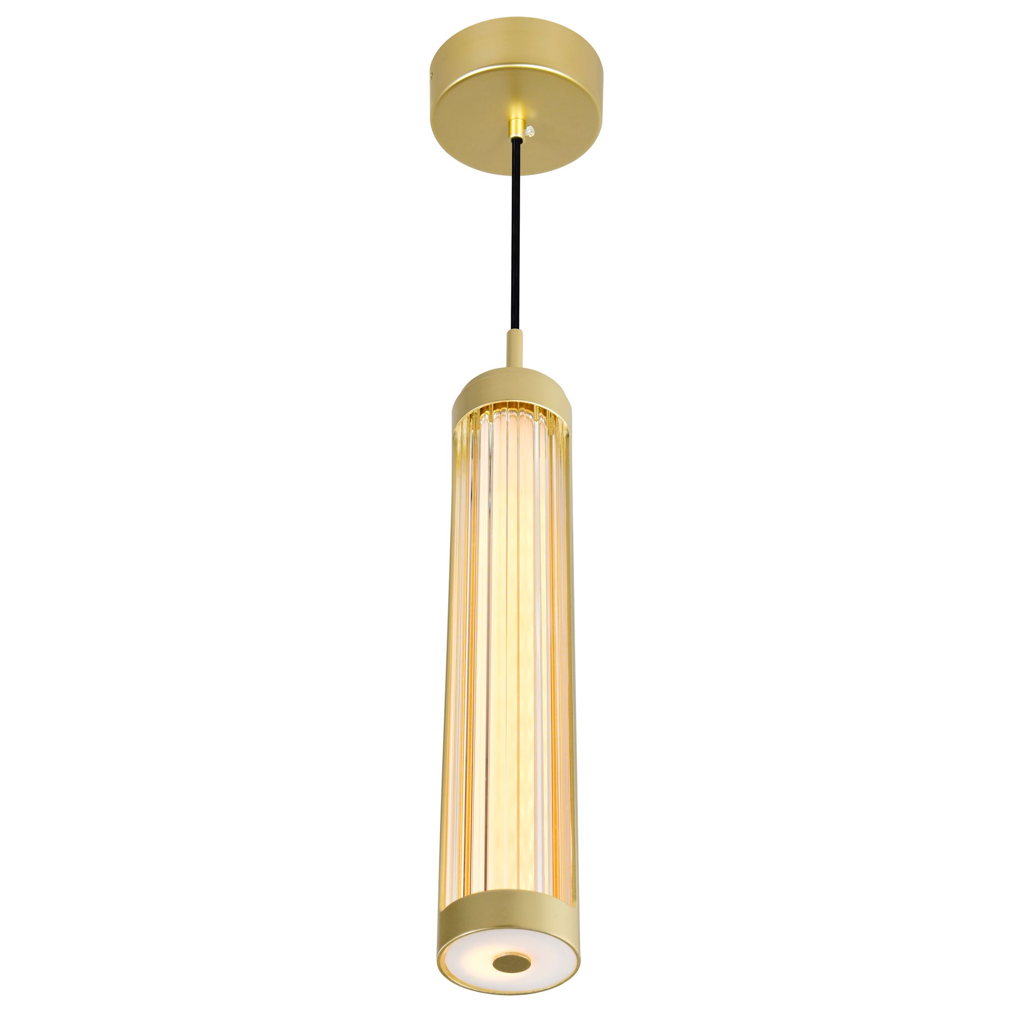 Image 4 Neva 3 in LED Integrated Satin Gold Pendant more views