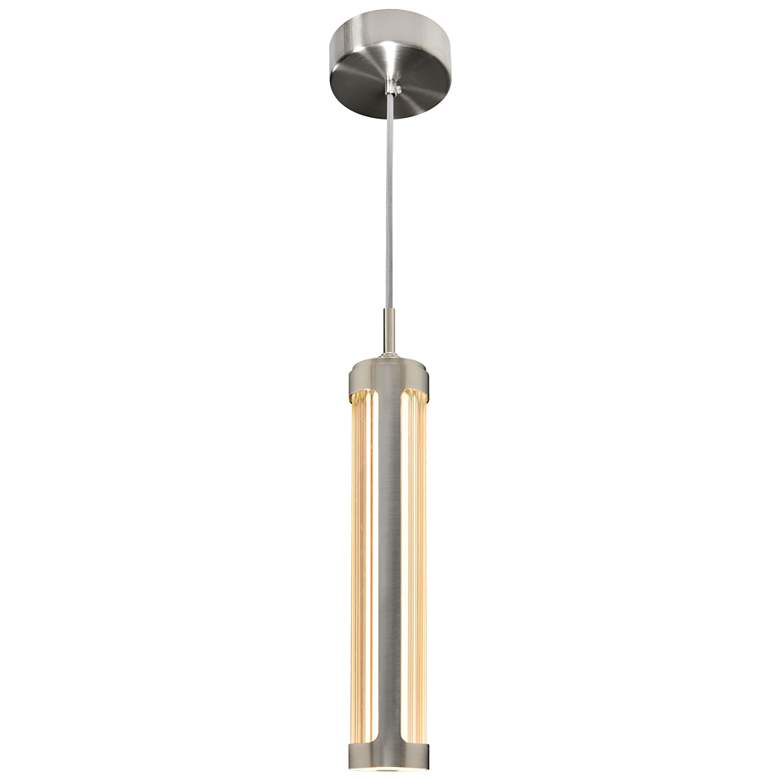 Image 1 Neva 3 in LED Integrated Satin Nickel Pendant
