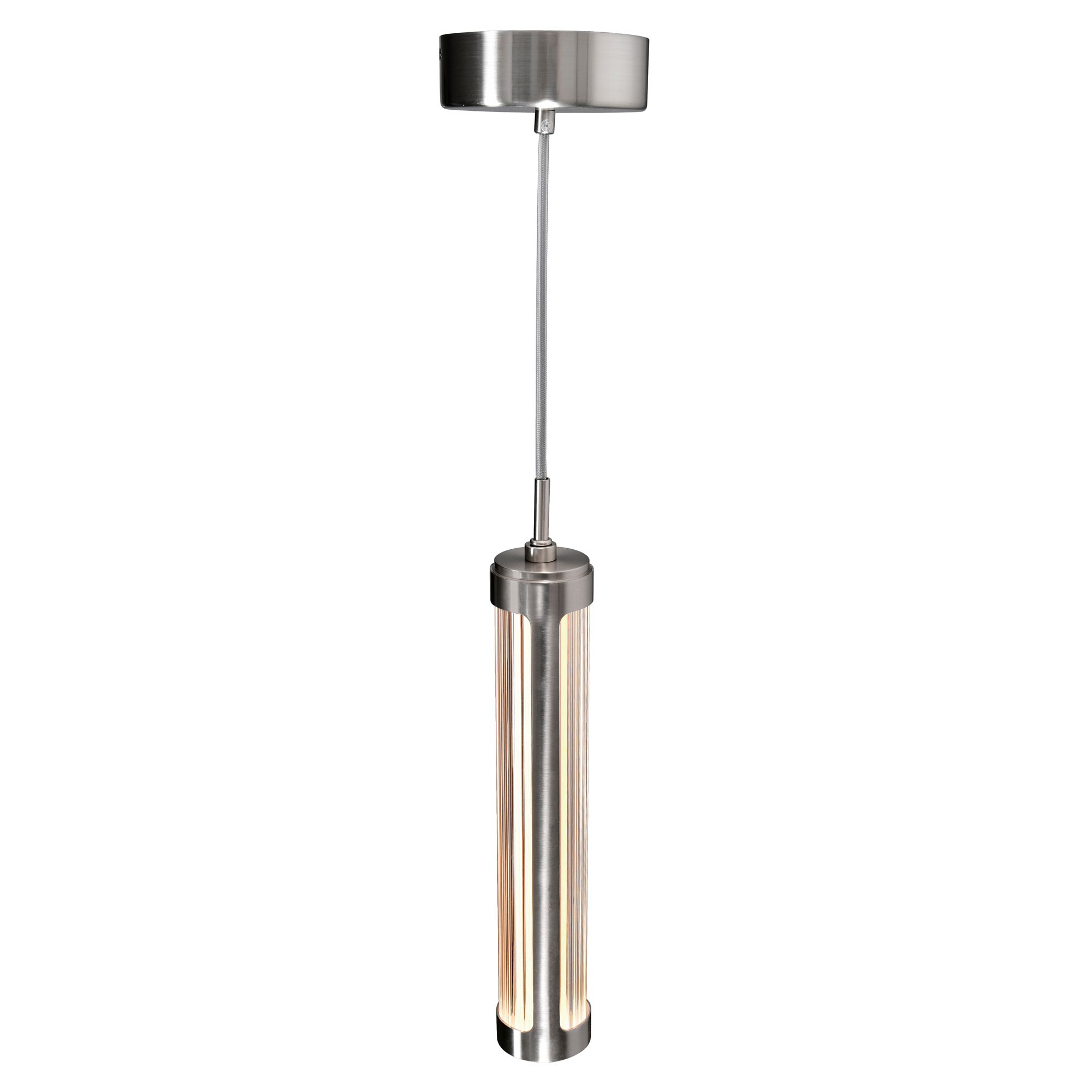 Image 2 Neva 3 in LED Integrated Satin Nickel Pendant more views