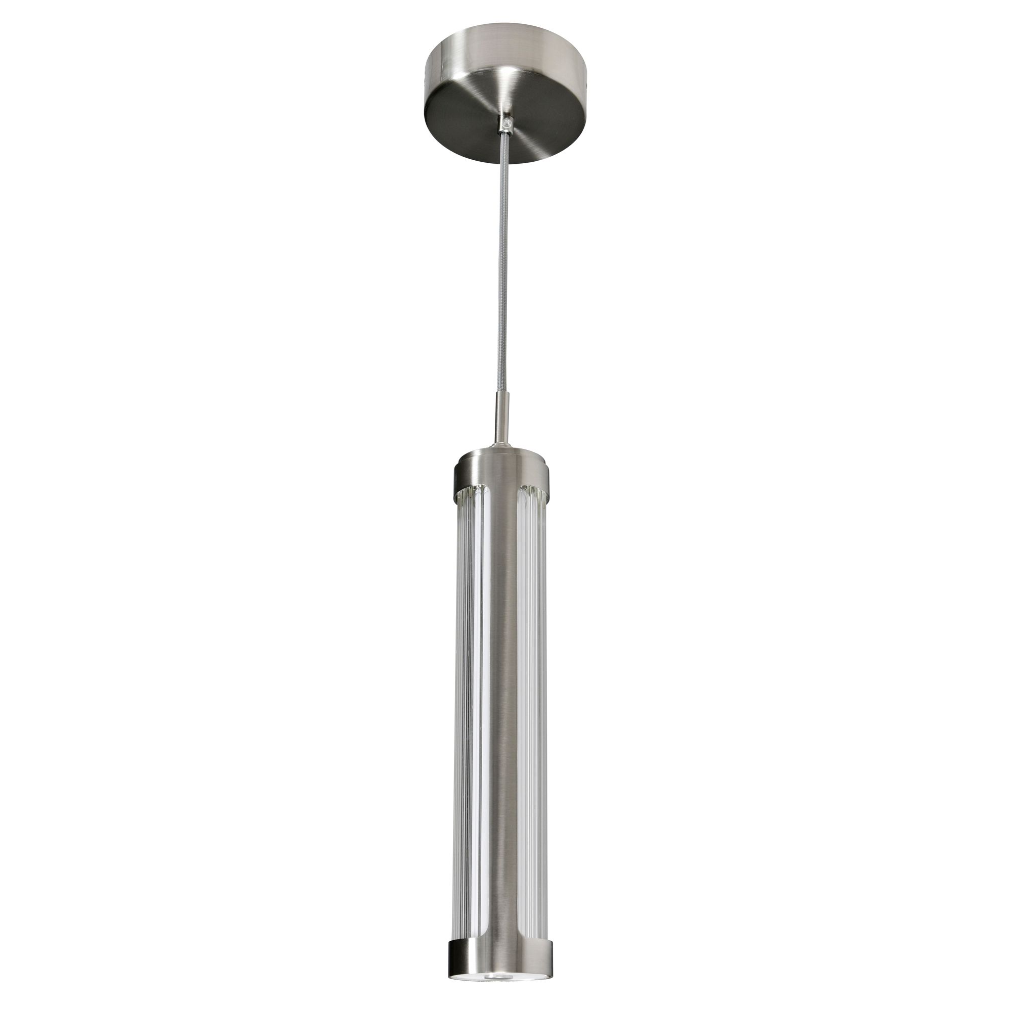 Image 5 Neva 3 in LED Integrated Satin Nickel Pendant more views