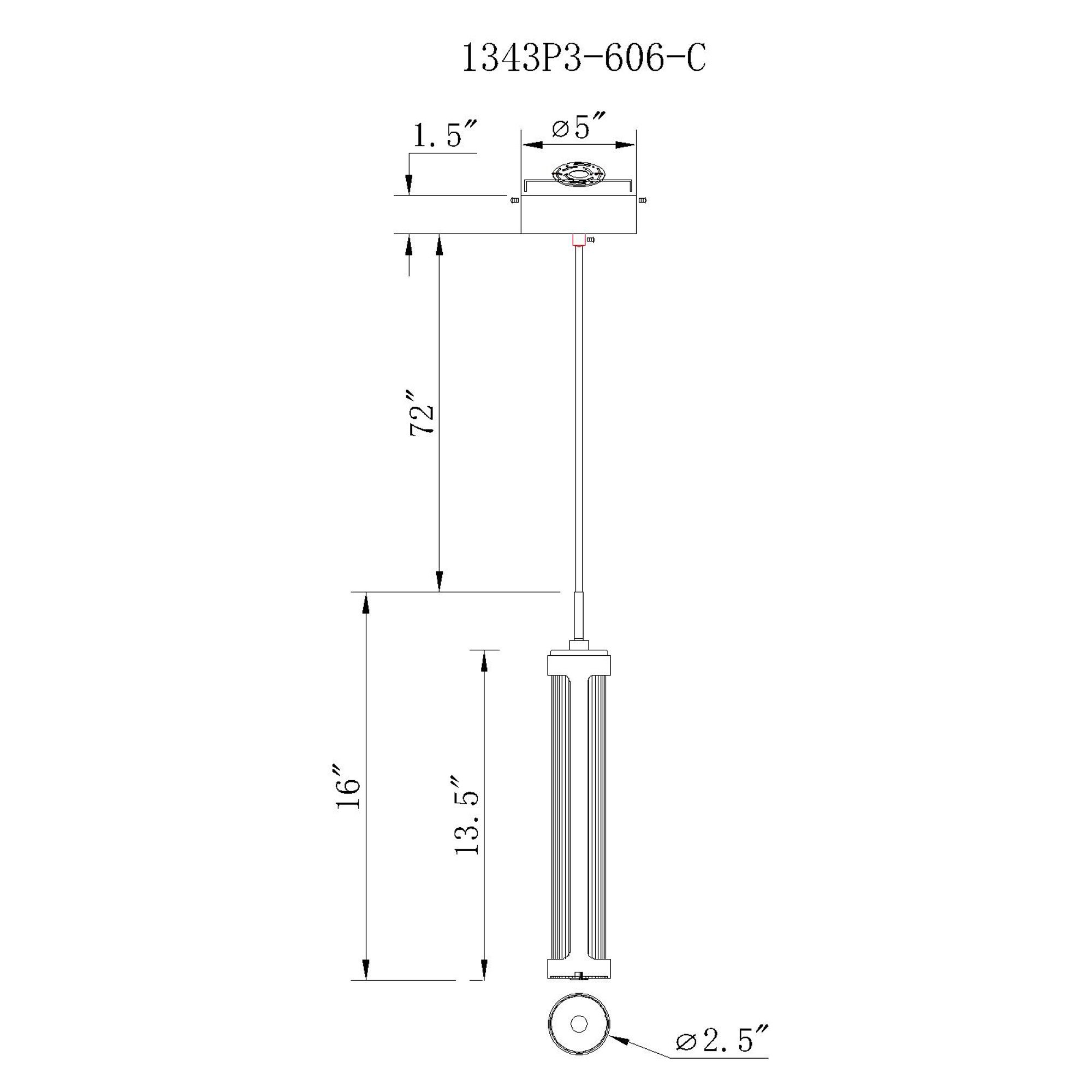 Image 6 Neva 3 in LED Integrated Satin Nickel Pendant more views