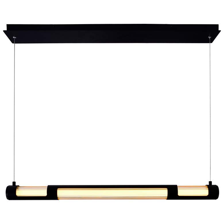 Image 1 Neva 36 in LED Integrated Black Chandelier