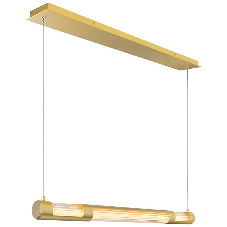 Image 1 Neva 36 in LED Integrated Satin Gold Chandelier