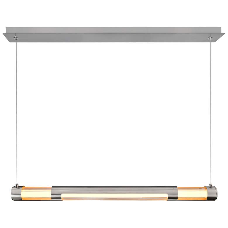 Image 1 Neva 36 in LED Integrated Satin Nickel Chandelier