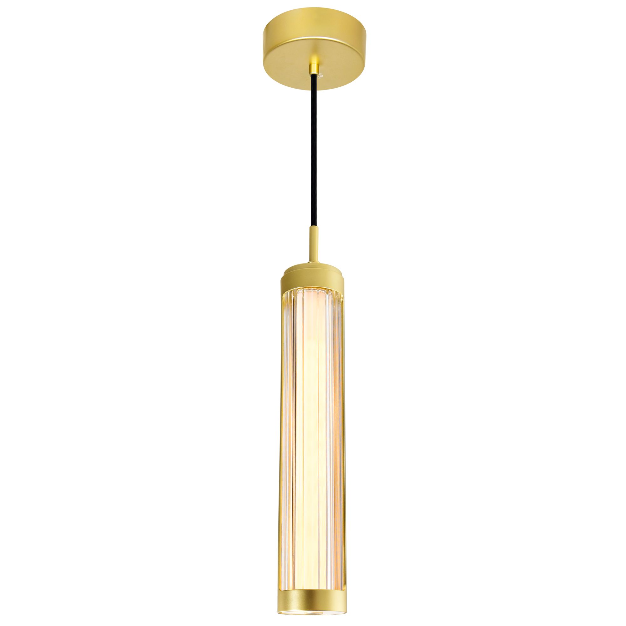 Image 6 Neva Integrated LED 3in Satin Gold Pendant more views