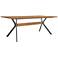 Nevada 78.74 in. Dining Table with Rustic Oak Wood in Balsamico