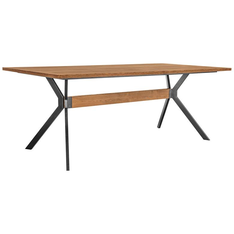 Image 1 Nevada 78.74 in. Dining Table with Rustic Oak Wood in Balsamico