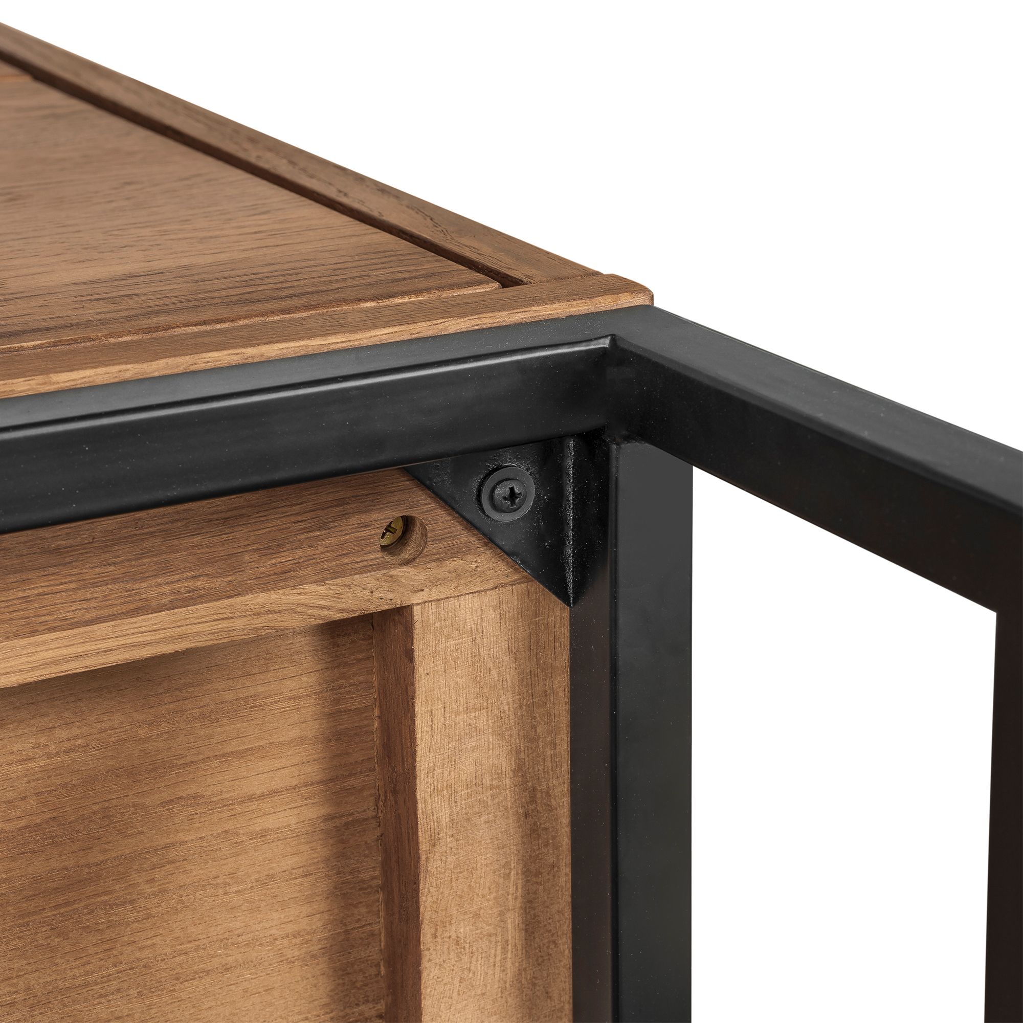 Image 6 Nevada Sideboard with Rustic Oak Wood In Dark Brown more views