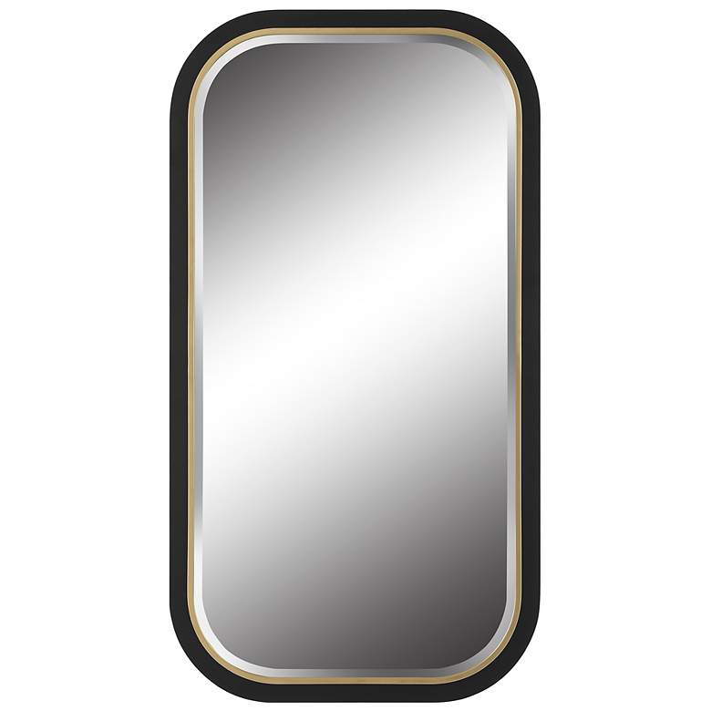 Image 2 Nevaeh Gold Black 23 1/4" x 43 1/4" Rectangular Wall Mirror