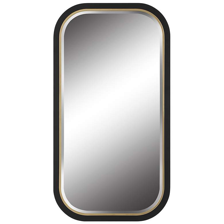 Image 2 Nevaeh Gold Black 23 1/4 inch x 43 1/4 inch Rectangular Wall Mirror