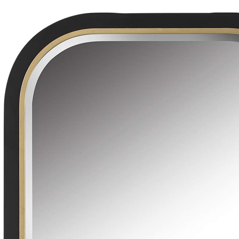 Image 3 Nevaeh Gold Black 23 1/4 inch x 43 1/4 inch Rectangular Wall Mirror more views