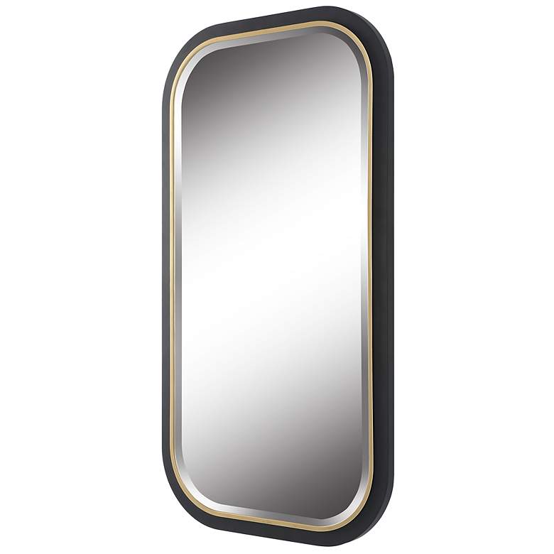 Image 4 Nevaeh Gold Black 23 1/4" x 43 1/4" Rectangular Wall Mirror more views