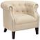 Neve Heirloom Natural Tufted Accent Chair