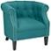 Neve Heirloom Teal Tufted Accent Chair