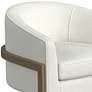Neve Modern Glam Ivory Accent Chair